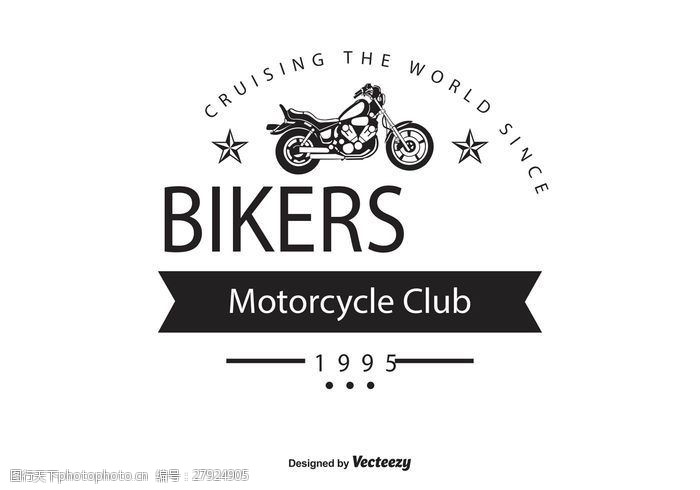 骑车车友俱乐部logo模板