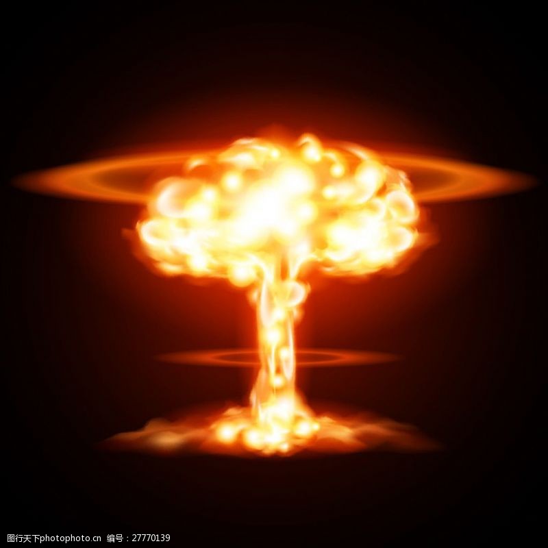 原子弹爆炸核弹爆炸毁灭矢量素材