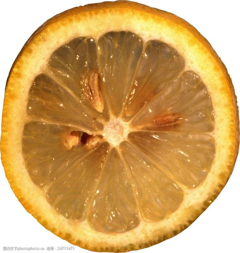 切片柠檬横切面图片