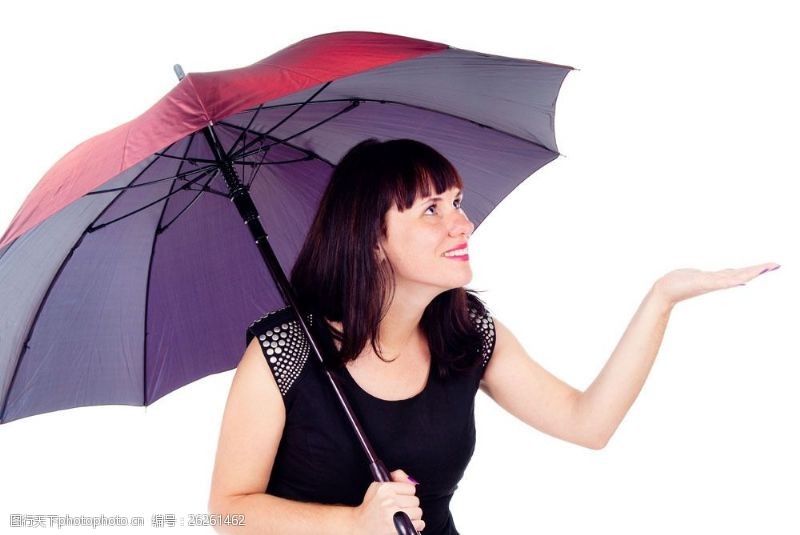 打伞人打伞的时尚女性图片