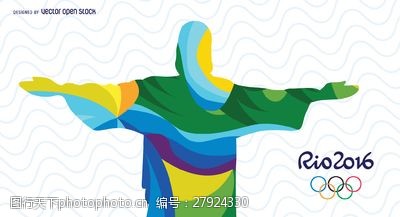 里约奥运会的基督像抽象设计