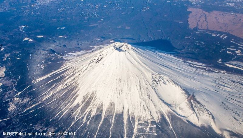 山火日本富士山顶图片