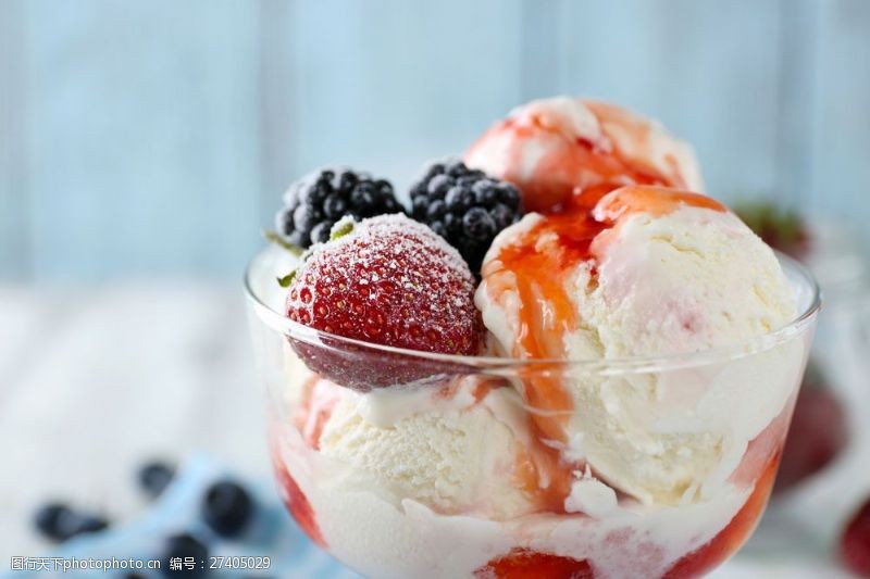 果味冰淇淋水果冰淇淋摄影图片