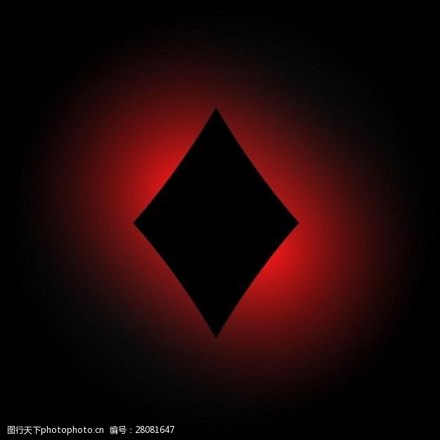 玩家俱乐部在黑暗发光的背景下的钻石形状