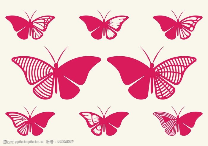 美元符号抠图的蝴蝶