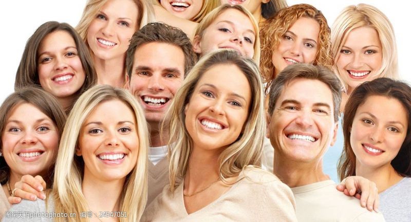 牙医口腔一群微笑外国人图片