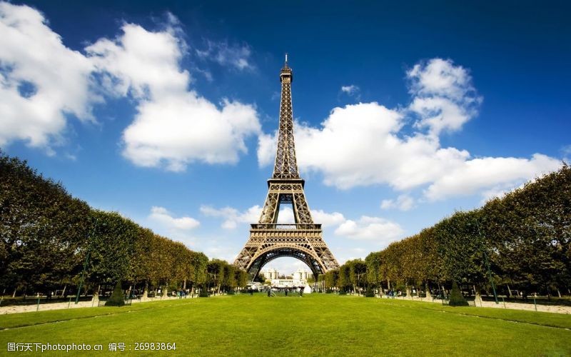 法国著名建筑巴黎埃菲尔铁塔图片