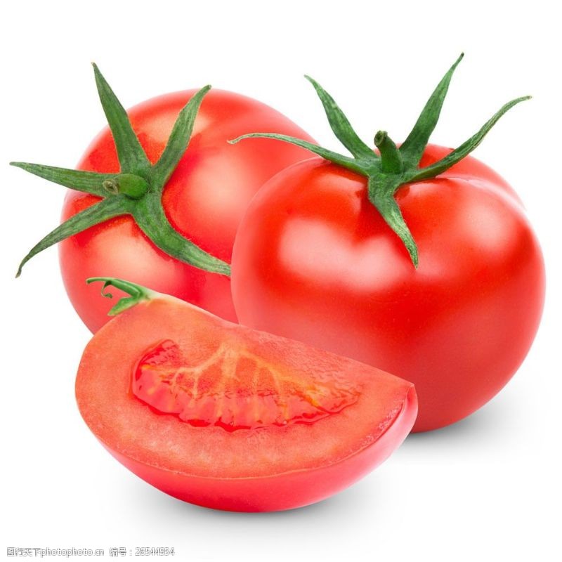 水果切面切开的西红柿图片