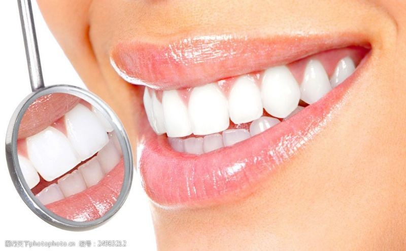 牙医口腔放大镜与牙齿图片