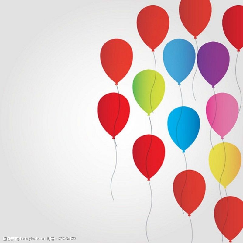 自由气球矢量背景图图标