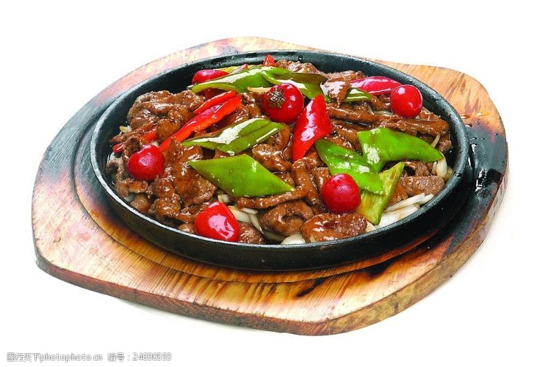 中华菜肴铁板猪肝图片