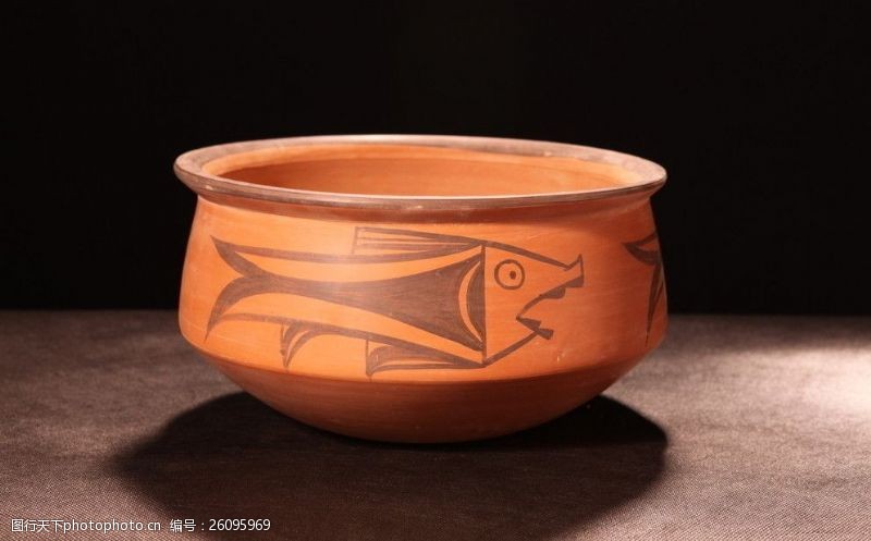 仰韶文化鱼纹陶器图片