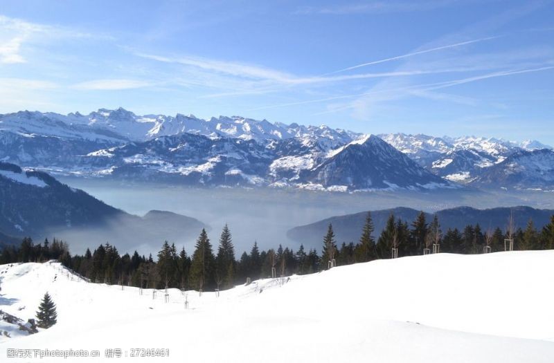 瑞士旅游阿尔卑斯雪山图片