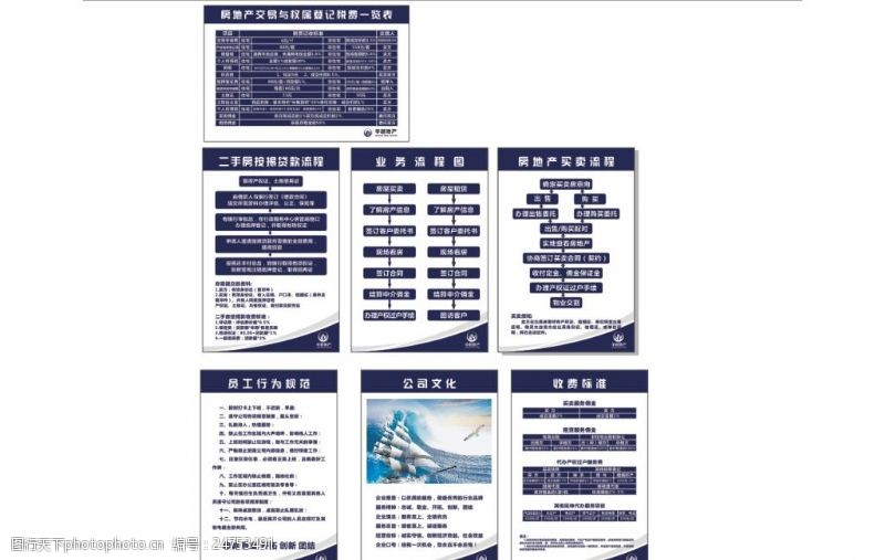 房产公司制度牌图片素材