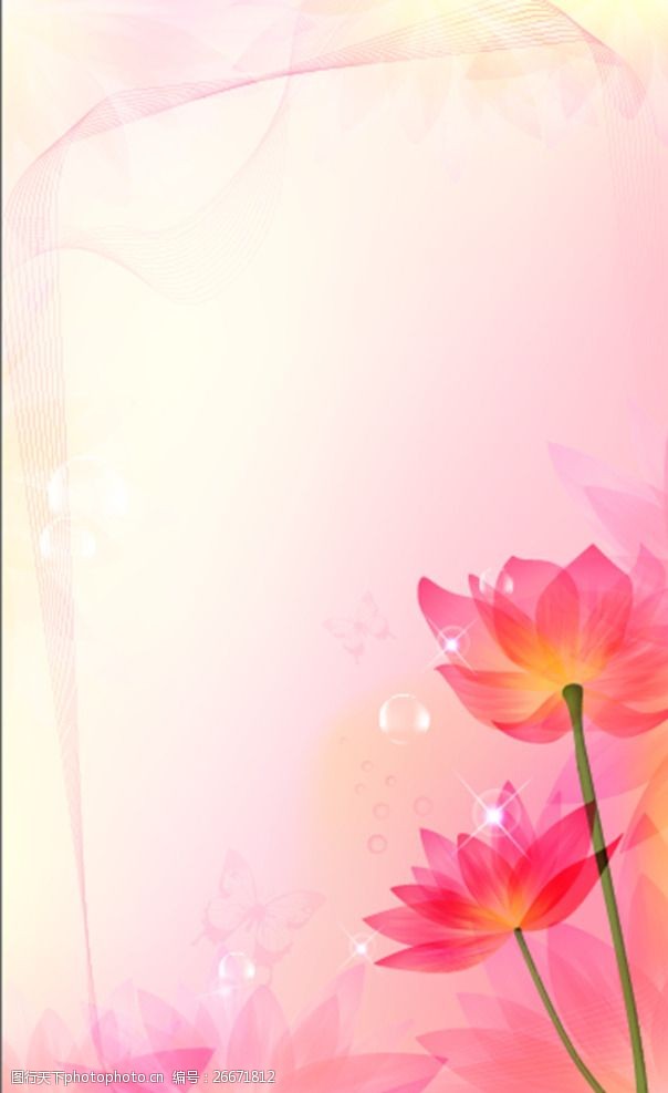 花圈装饰粉色花朵背景