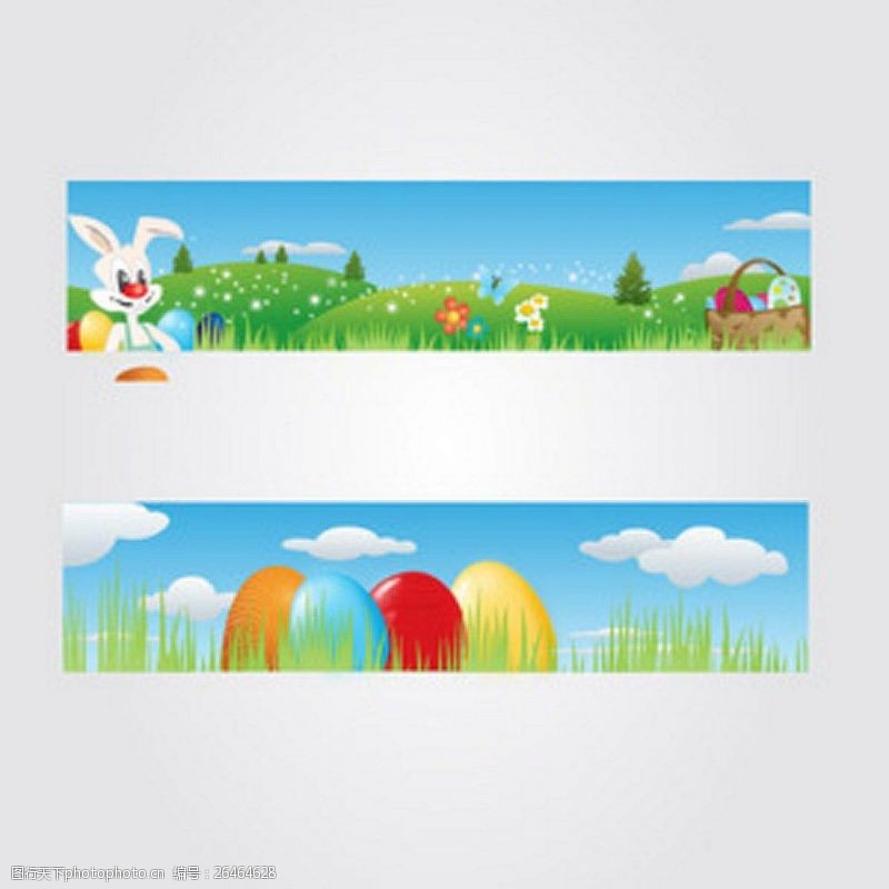 欢乐的兔子快乐复活节的标题图案