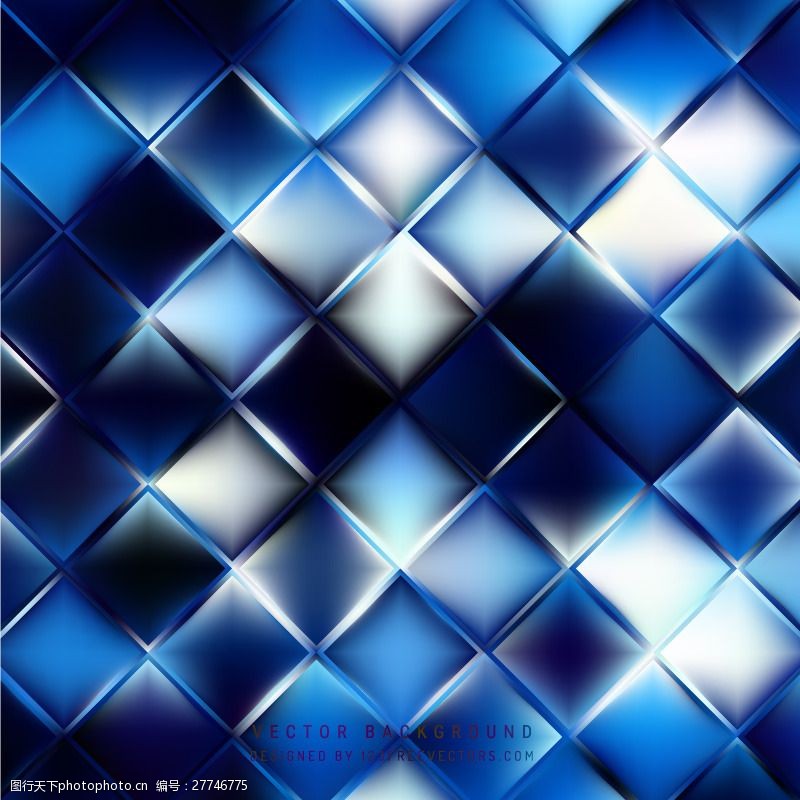 深蓝背景抽象深蓝色正方形背景图案