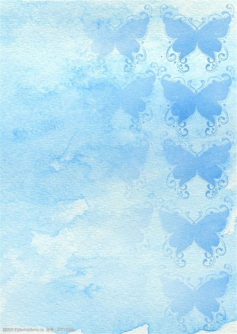 墙纸图片免费下载蓝色梦幻蝴蝶背景图片
