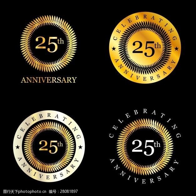25号25年庆祝月桂花环