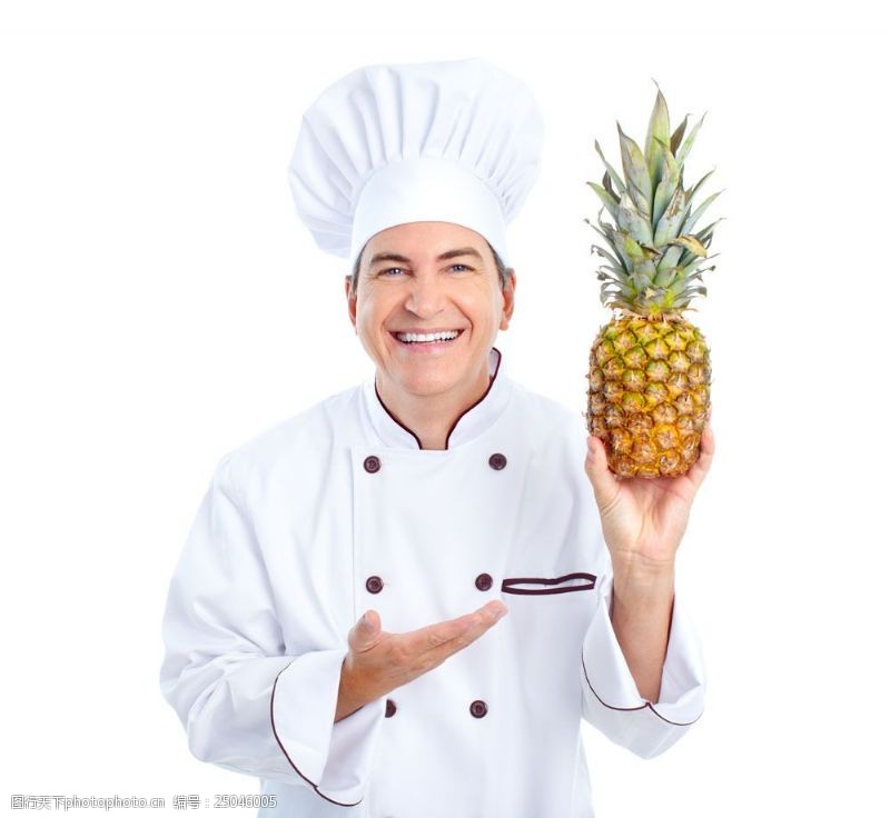 梨图片素材手拿菠萝的厨师图片