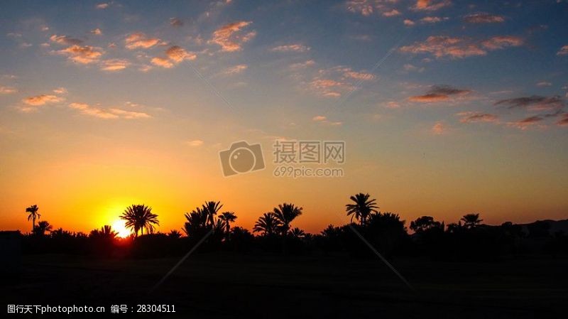 马拉喀什夕阳下的景色