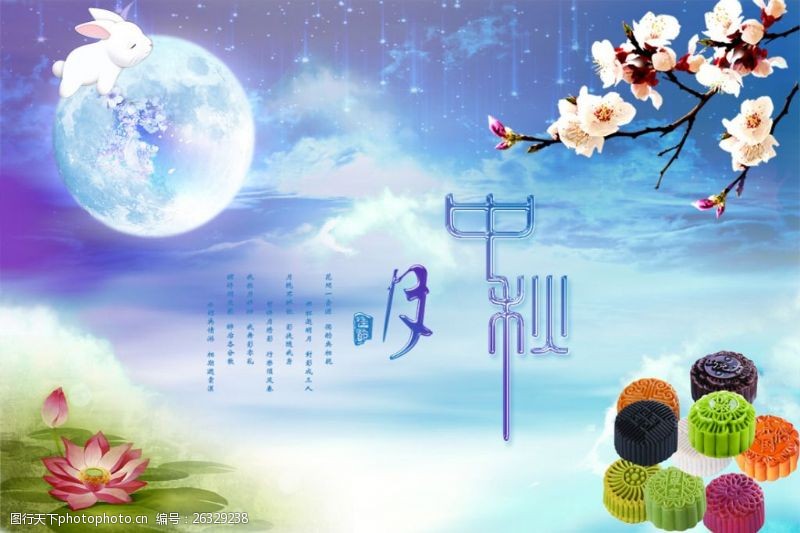 传统节日文化中秋月饼海报324