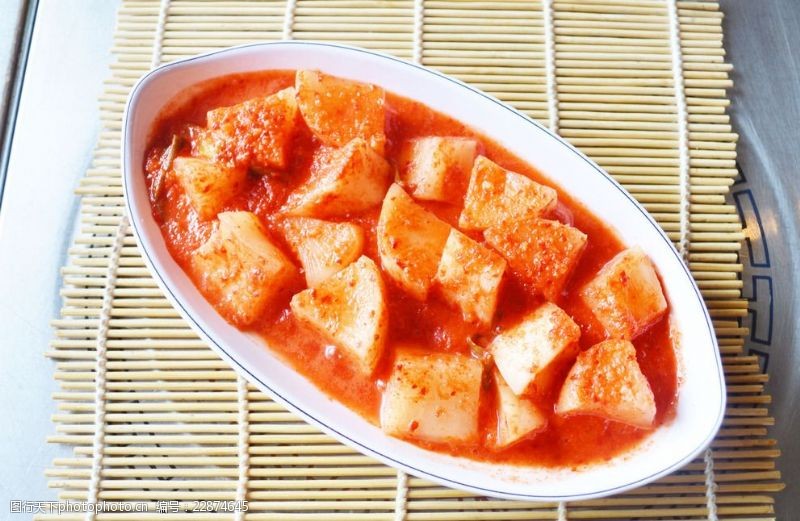 韩式泡菜卷韩式烤肉馆泡萝卜