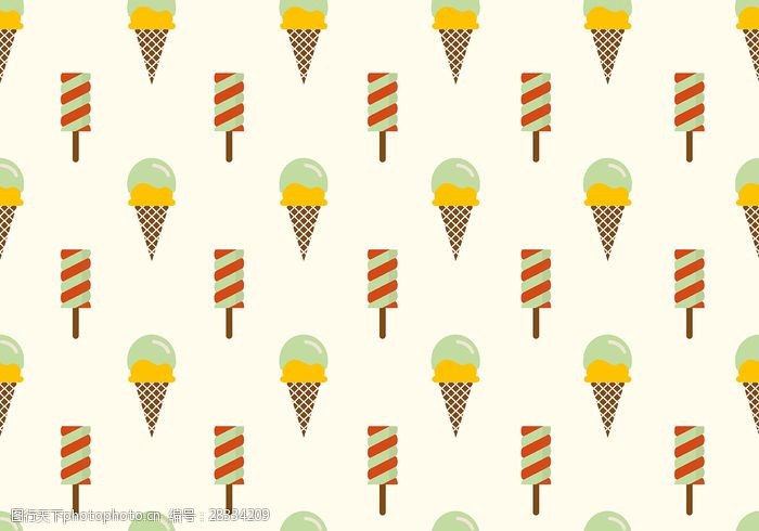 美式卡通免费冰淇淋矢量背景