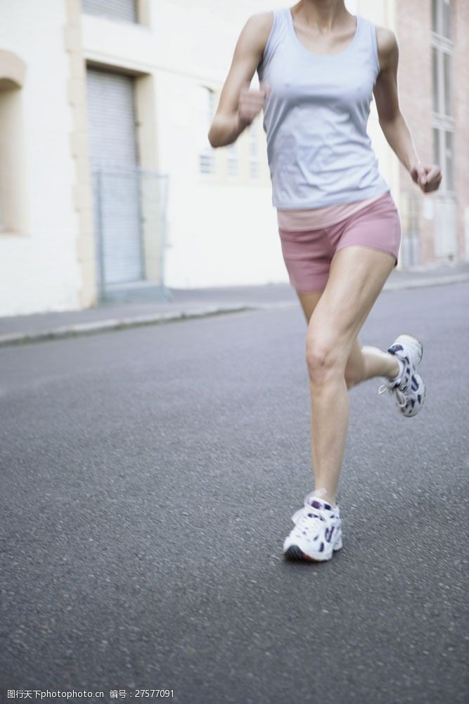 健身的美女跑步健身的女人图片