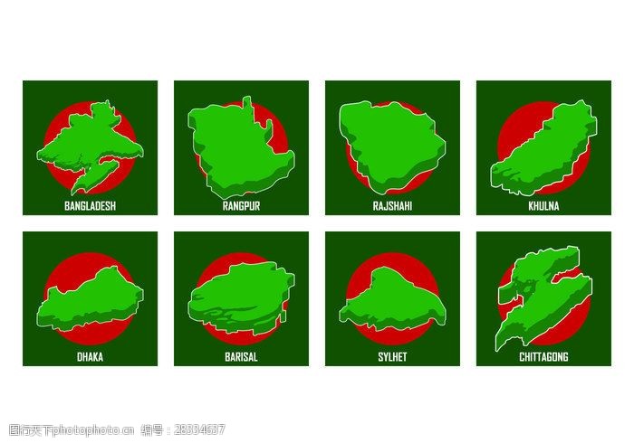 民族元素自由孟加拉国地图矢量