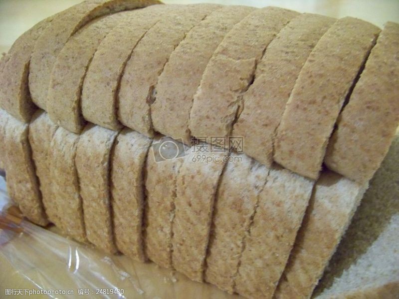 切片的谷物面包