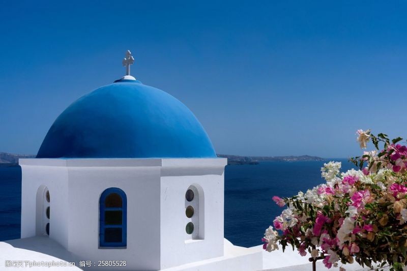 希腊爱情海希腊爱琴海建筑风格图片