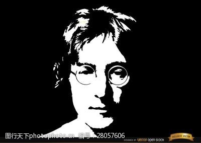 约翰列侬人脸肖像背景
