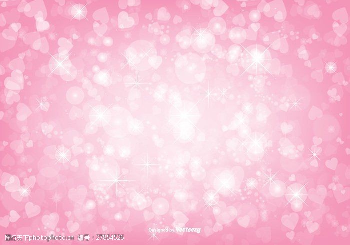 征婚美丽的粉红色背景虚化背景插图的心