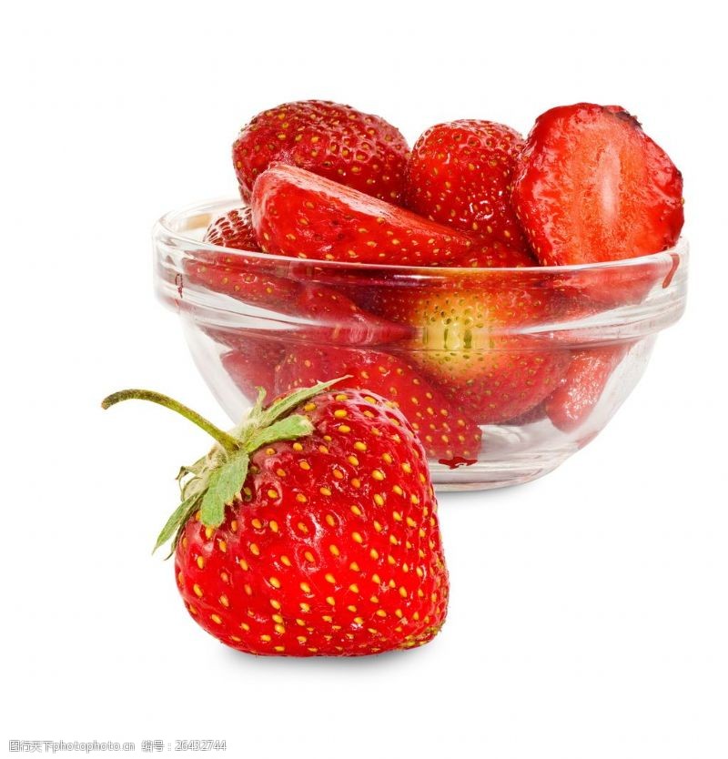 清新果盘新鲜草莓果盘图片
