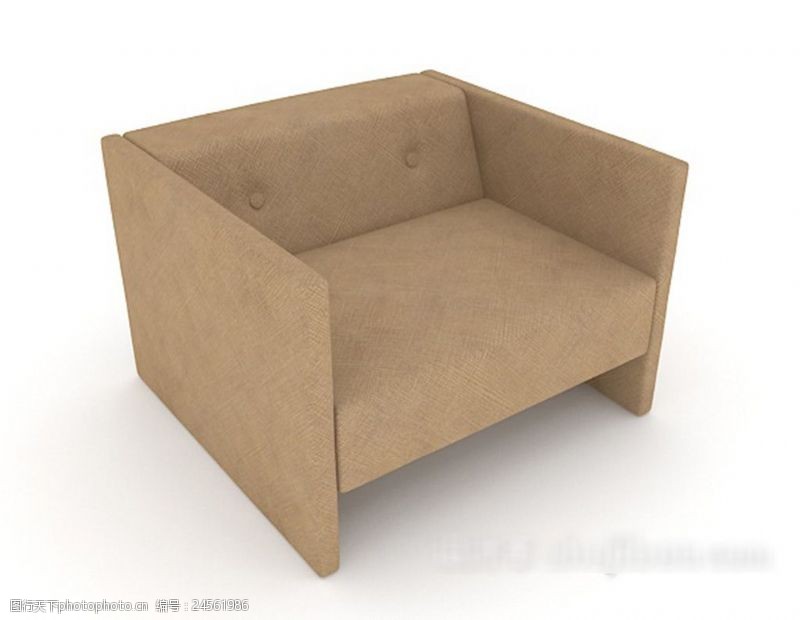复古家具简单沙发3d模型下载