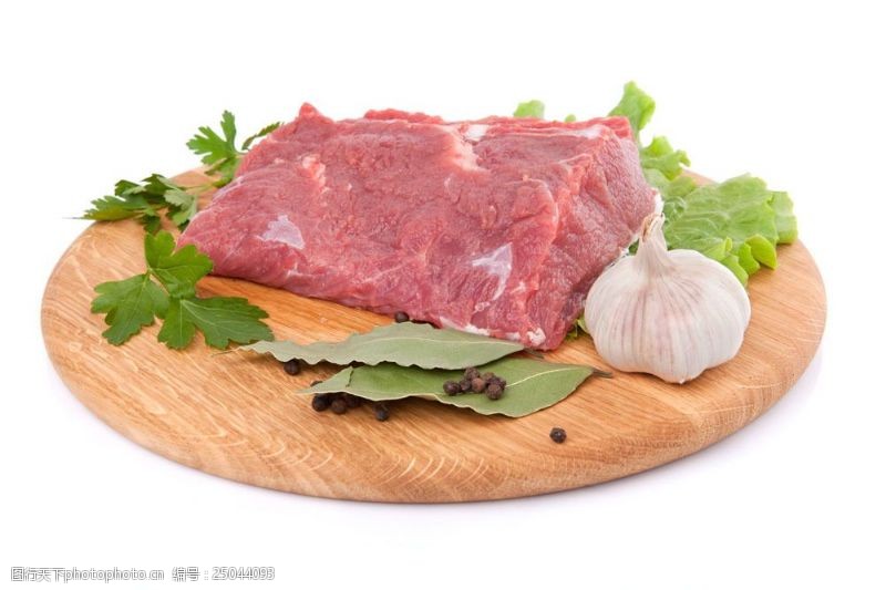 大蒜新鲜牛肉食材图片图片