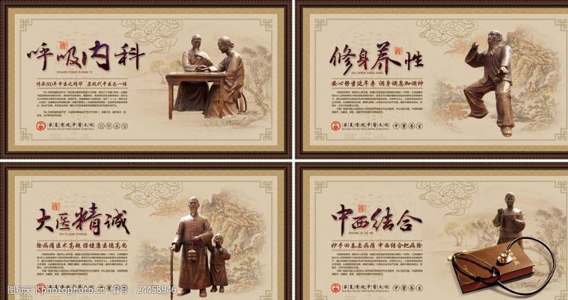 中西医结合中医文化宣传展板