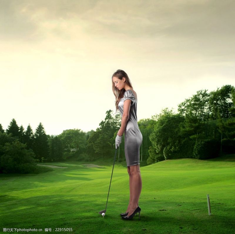 贵族运动高尔夫美女