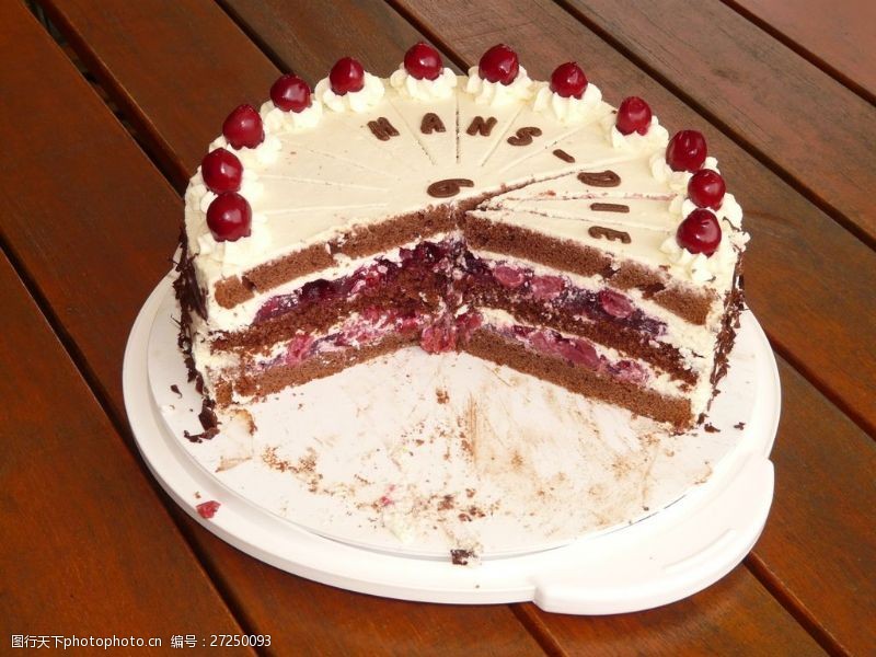 糕点经典美味奶油生日蛋糕图片