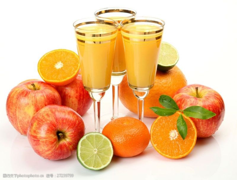 橙子切片素材果汁与水果图片