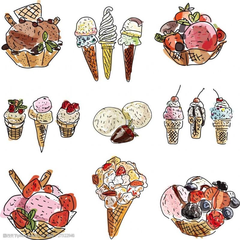 冰激凌模板下载卡通冰淇淋漫画