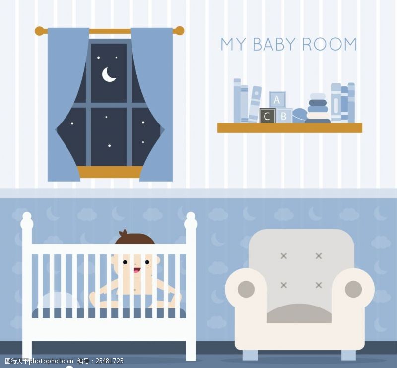 婴儿般梦幻般的婴儿室