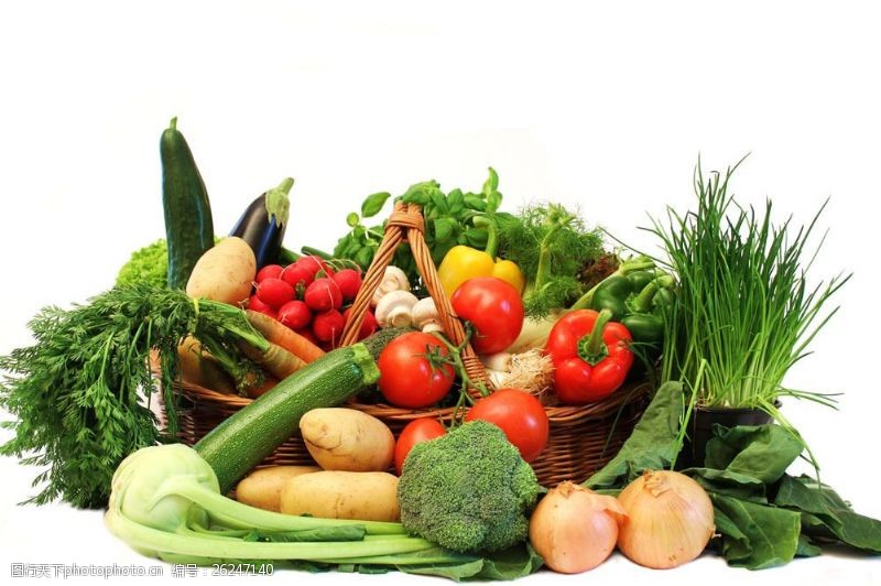 菜篮子蔬菜与菜篮图片