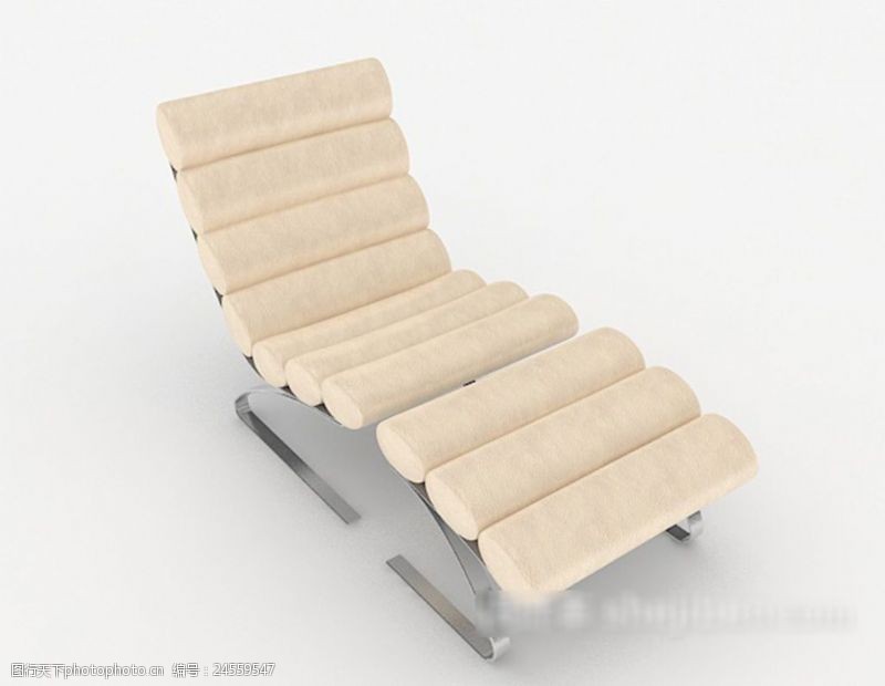 复古家具现代简约休闲躺椅3d模型下载