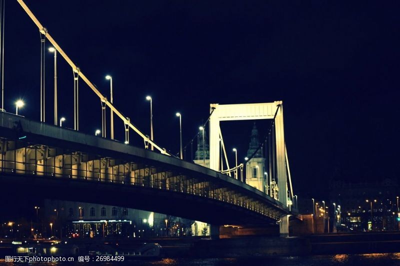 吊梁布达佩斯伊丽莎白大桥图片
