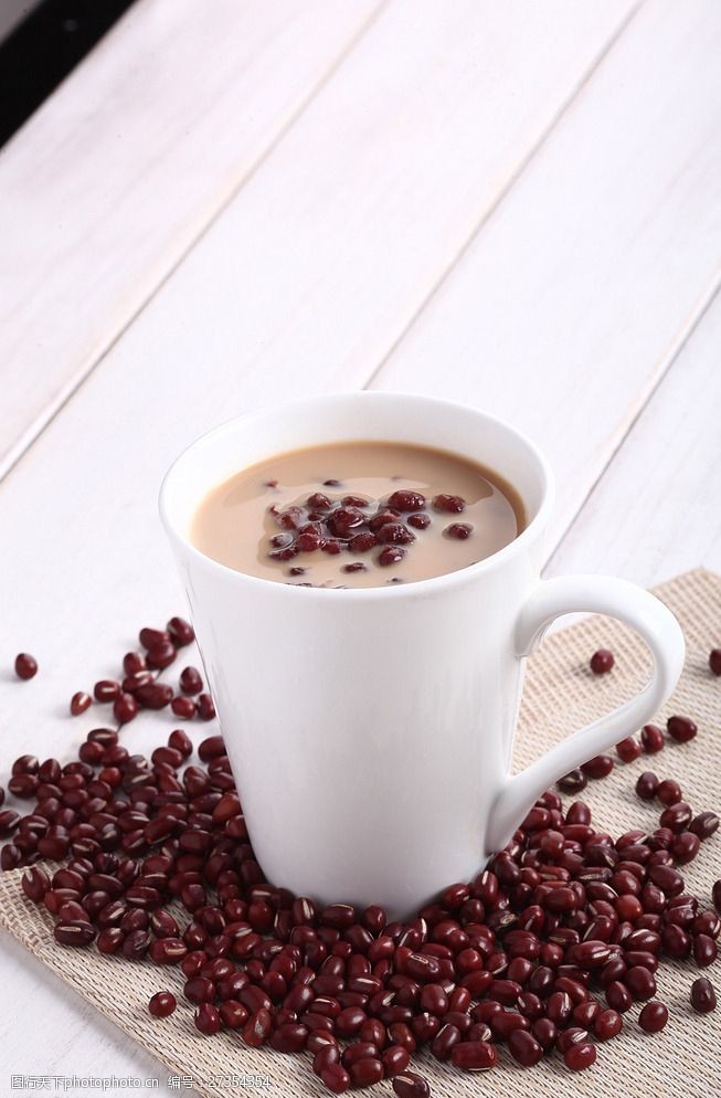咖啡豆红豆奶茶红豆咖啡图片