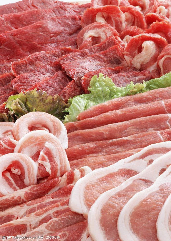 生牛肉各种肉类素材图片