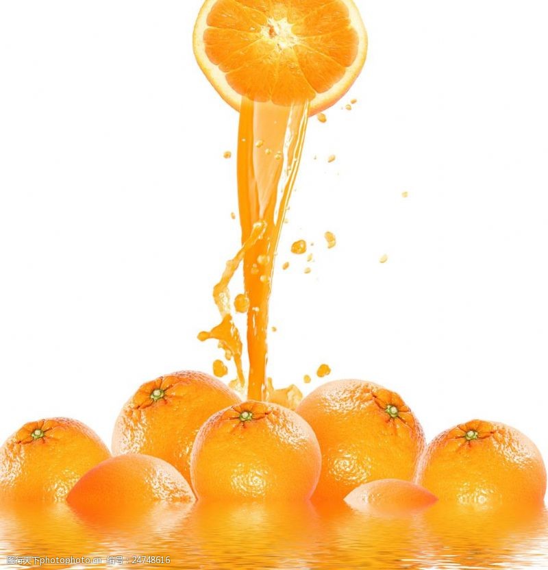 切片橙子橙汁广告设计图片