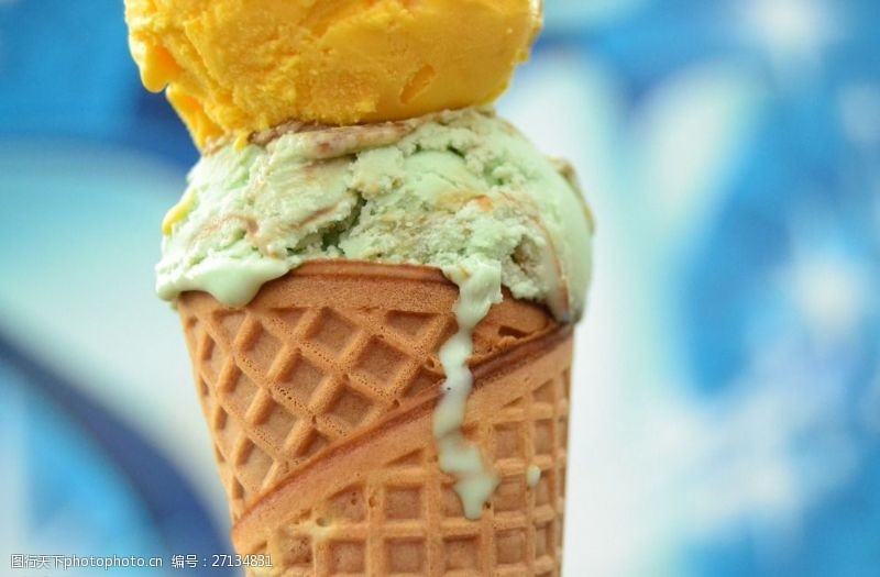 蛋糕美食画册芒果冰淇淋图片